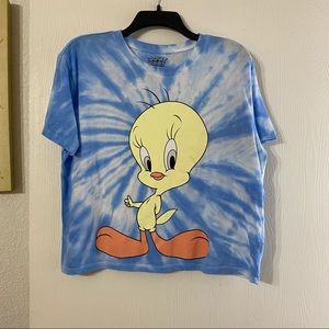 Looney Tunes Tweety Bird Graphic Tee Tie Dye Sz XL